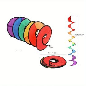 Camping Tent Foldable Rainbow Spiral Windmill Wind Spinner; Camping Accessory Decor