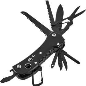 15-in-1 Stainless Steel Multitool Pocket Knife Safety Lock With Nylon Sheath For Outdoor Emergency Survival