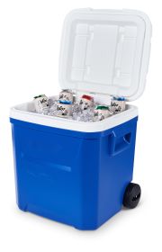 60 Qt Laguna Ice Chest Cooler with Wheels, Blue