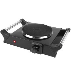 1000W Electric Single Burner Portable Heating Hot Plate Stove Countertop RV Hotplate with 5 Temperature Adjustments Portable Handles