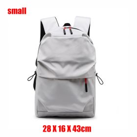 Nylon backpack (Option: Light grey-S)