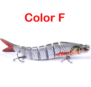 Pike Fishing Lures Artificial Multi Jointed Sections Hard Bait Trolling Pike Carp Fishing Tools (Option: F)