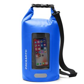 Waterproof Dry Bag 10L/20L/30L; Fishing Bag With Clear Phone Case; Roll Top Lightweight Floating Backpack Dry Sack; Keeps Gear Dry For Kayaking; Campi (Color: Blue)