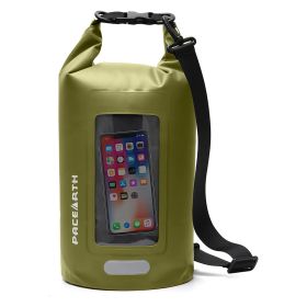 Waterproof Dry Bag 10L/20L/30L; Fishing Bag With Clear Phone Case; Roll Top Lightweight Floating Backpack Dry Sack; Keeps Gear Dry For Kayaking; Campi (Color: Green)