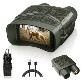 Night Vision Goggles - 4K Night Vision Binoculars For Adults; Camouflage 3'' Large Screen Binoculars Can Save Photo And Video With Rechargeable Lithiu (Color: Camouflage)