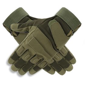 Tactical Gloves Military Combat Gloves with Hard Knuckle for Men Hunting, Shooting, Airsoft, Paintball, Hiking, Camping, Motorcycle Gloves (Color: Green, size: large)
