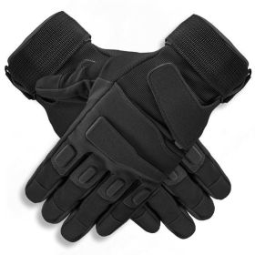 Tactical Gloves Military Combat Gloves with Hard Knuckle for Men Hunting, Shooting, Airsoft, Paintball, Hiking, Camping, Motorcycle Gloves (Color: Black, size: large)