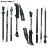 KORAMAN 1pair Collapsible Trekking Poles; 37-43" Adjustable Lightweight Quick-Lock Hiking Walking Sticks With Carrying Bags