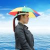 Portable Rain Hat Outdoor Folding Umbrella Fishing Sun Shade Anti-UV Camping Fishing Headwear Cap Beach Head Hat Accessory